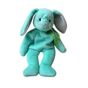 TY Beanie Baby Hippity Mint Rabbit Green Rare 1996 Collection PVC Pellet Vintage
